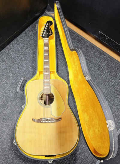 FENDER KINGMAN, ACOUSTIC GUITAR, NAT SUNBRUST, 1968-1971, HS CASE, FREE SHIPPING