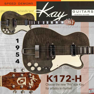 1956 Kay K172-H Harewood Gray Transparent Finish - Rare!