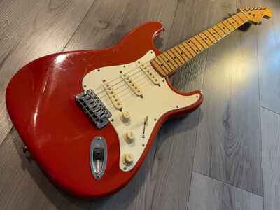 1980s Fender Squier Korea Stratocaster in Red