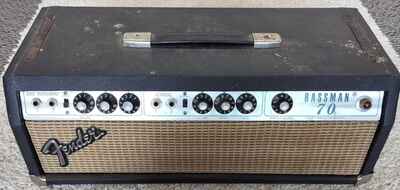 Fender Bassman 70 Silverface 2-Channel 70-Watt Guitar Amp Head 1977-1980