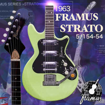 Vintage 1963 Framus Strato 5 / 154-54 - Emerald Green