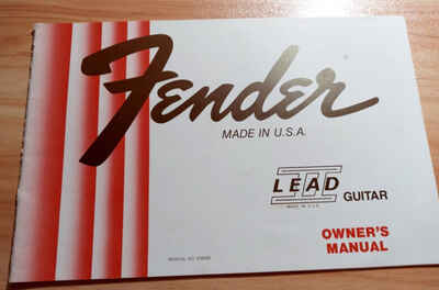 1980 Fender Lead II Guitar Manual #016495 Collectors Item RARE