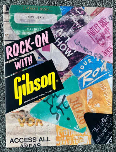 Gibson "ROCK-ON WITH GIBSON" -1986 Brochure-8 pages w / 25 Guitars & Basses-MINT!!