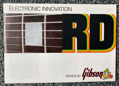 Gibson "RD Series-ELECTRONIC INNOVATION " -1977 Brochure-8 pgs-5 models-Mint &RARE