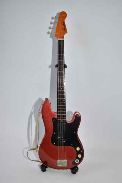 Vintage 1964 Fender Jaguar Candy Apple Red Electric Wooden Model Guitar W /  Stand