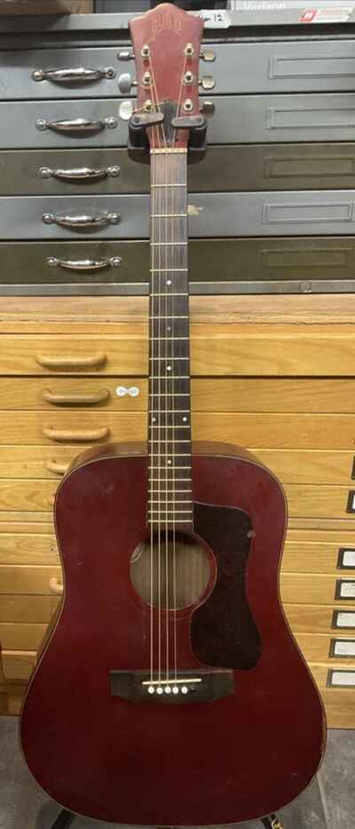 Guild 1976 D25-C Mahogany Dreadnought Acoustic Guitar Good Condition