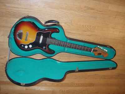 vintage 1960s NORMA tombo teisco tulip Electric GUITAR w / case EG-302-1