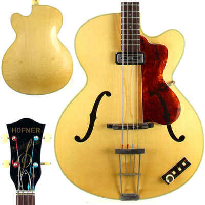 1960 Hofner 500 / 3 Senator Bass Natural Blonde | Rare Vintage Hollow Body