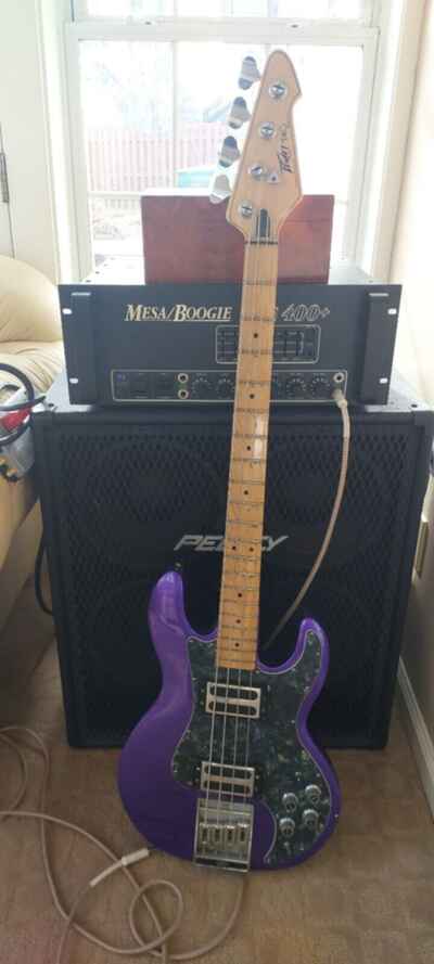 ??1979-Vintage Peavey T-40 Custom Purple Bass Guitar with Maple Fretboard!