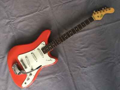 Rare E-Gitarre VOX CONSORT, 19. Aug. 1964 mit Hank Marvin Tremolo Fiesta Red!