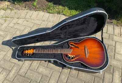 Vintage Ovation by Celebrity Deluxe CC257 Acoustic Electric Guitar W /  Hard Case