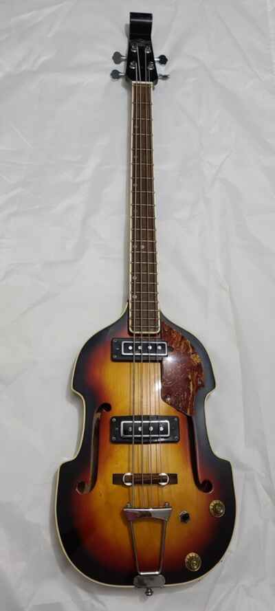 Vintage  Teisco Del rey Bass Guitar Violin hollow body