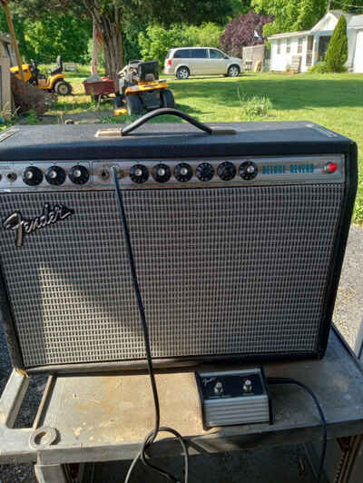 1973 Fender Deluxe Reverb Guitar Amp Just Serviced SEE VIDEO 100% WORKING