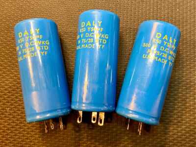 Vintage 1983 DALY Marshall 50+50uF, 500V Electrolytic Filter Capacitors