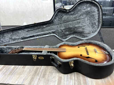 VINTAGE  Silvertone Guitar Archtop Cutaway With case Fast shipping.