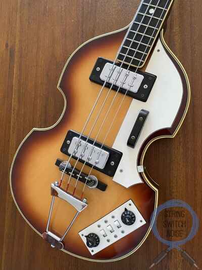 Greco Violin Bass, Sunburst, 1974 Vintage, OHSC, Paul McCartney style