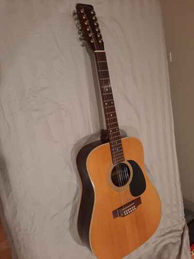 Takamine 12 string acoustic guitar F400 with case 1976 lawsuit Era plugin JAPAN