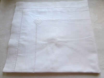 French vintage  white cotto euro sham pillow case nice detailed, buttons