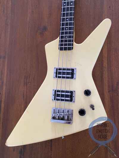 Fernandes Explorer Bass, BXB-55, Limited Series, 1984, White, MIJ