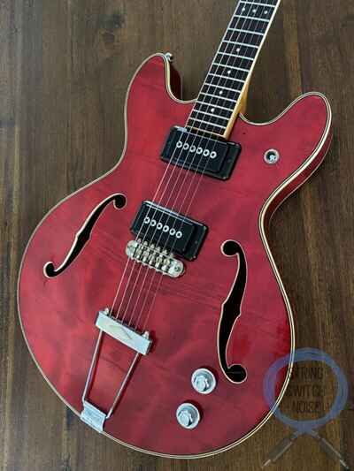 Mosrite Avenger, Hollowbody, 1970s Vintage, Cherry, RARE, Hard Case