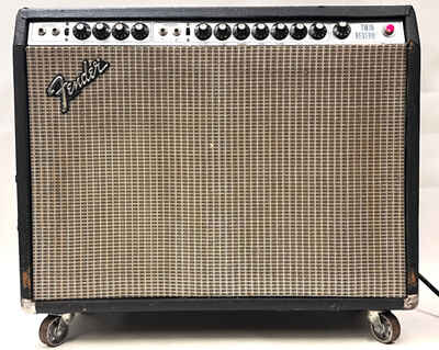 1979 Fender Silverface Twin Reverb Amp w /  Master Volume, SERVICED!