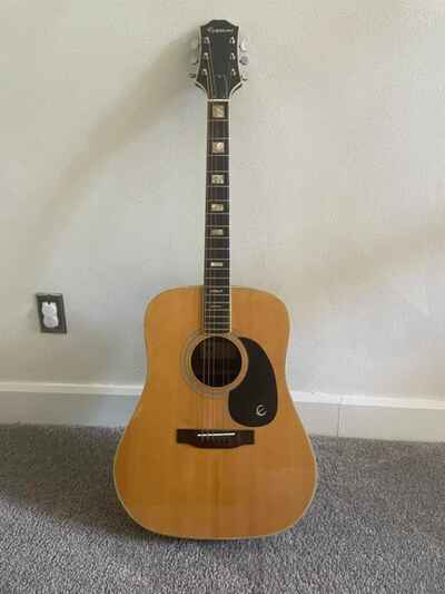 Vintage Made In Japan Epiphone Acoustic Guitar Ft-350 El Dorado with Case