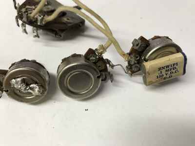 20th Week 1959 Pre CBS Fender Stratocaster Potentiometers with & Cap Strat loom