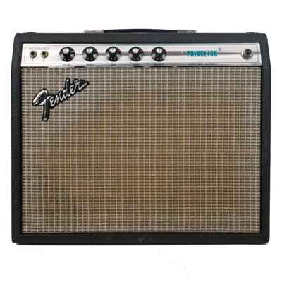 Vintage 1977 Fender Silverface Princeton Non-Reverb Guitar Combo Tube Amp -A