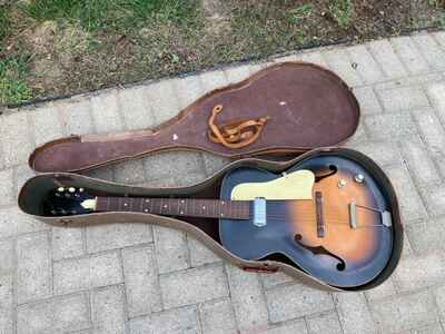 Vintage Kay N2 Archtop Acoustic Electric Guitar With Case  FREE SHIPPING