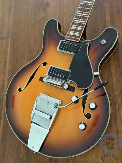 Yamaha SA50, Semi Hollow Guitar, RARE 1ST YEAR, 1966, Sunburst, OHSC