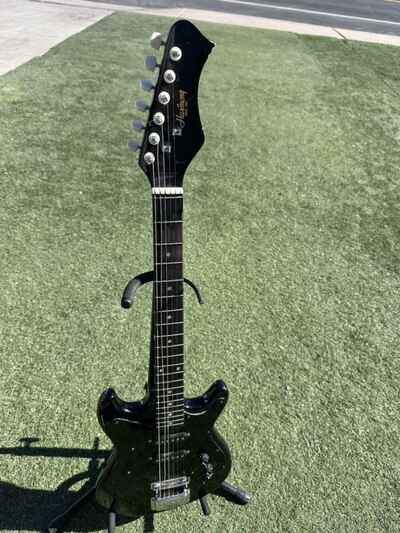 1980??s Harmony H804? Thin Solid Body Vintage Black Electric Guitar- PARTS ONLY