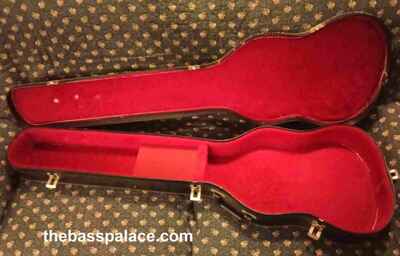 GIBSON 1968-7O SLOT-HEAD EB-O EB-3 BASS CASE BLACK TOLEX RED LINING VERY CLEAN!