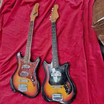 70??s Teisco Audition Electric Guitar, And Kay Guitar