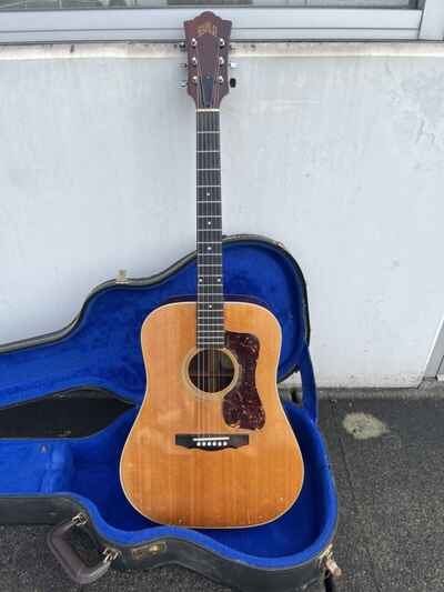 1972 GUILD D-40 BLUEGRASS JUBILEE DREADNOUGHT ACOUSTIC Neck Reset W /  Ohsc