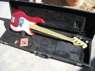 Fender Japan 1980s E-Serial Standard Precision Bass (Candy Apple Red)