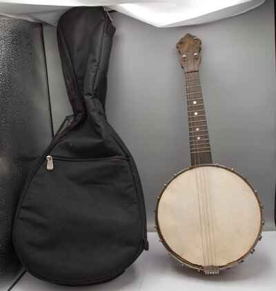 1920s / 30s - Perfacktone Vega 20 Lug 4 String Banjolele Banjo Uke Birdseye Maple