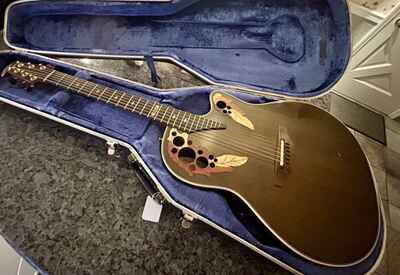 Ovation 1984-5 collectors, acoustic electric Adamas style, w / certs, plays-