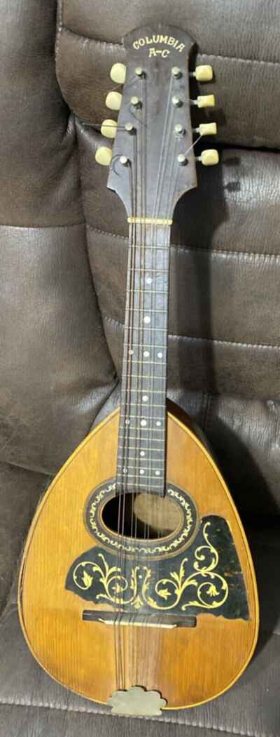 Vintage Antique Mandolin Musical Instrument