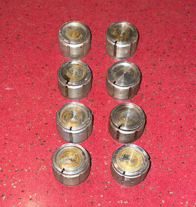 8 Vintage 1970s Aluminum Peavey Guitar Amplifier Knobs Rare Parts!