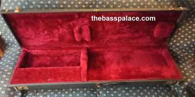 1980s GIBSON VICTORY BASS CASE BLACK TOLEX RED FUZZY LINING VERY HARD-TO-FIND!