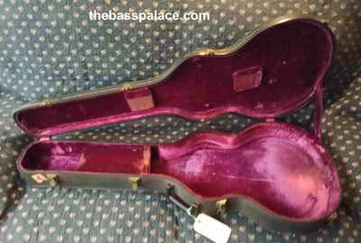 1960s / 70s GIBSON ES-335 330 GUITAR CASE BLACK TOLEX PURPLE LINING WELL-TRAVELED