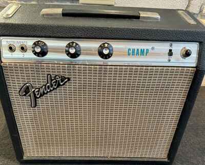 1977 Fender Champ Silverface Guitar Amp - Very Good Condition