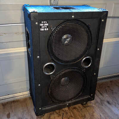 Heavy Duty 215 Bass Cabinet! Vintage 2-15" Kustom Speaker Cabinet! No Shipping