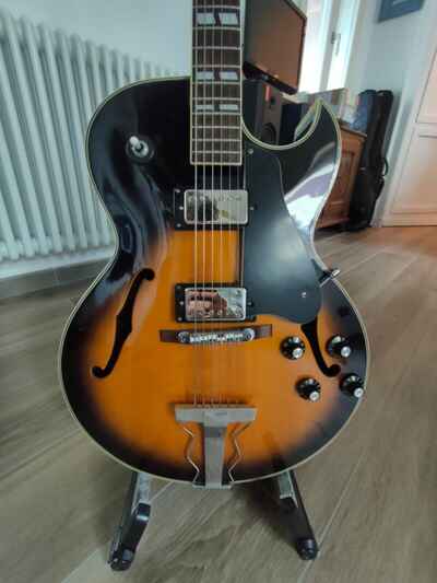 Hollowbody guitar Greco ss50 es 175 copy from 70s vintage suburst