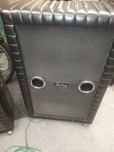 Vintage  Kustom 2x15 Tuck And Roll Guitar / Bass Cabinet Only