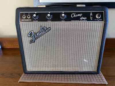 Legendary Vintage Fender Champ Amp 64-67 blackface Tube Original