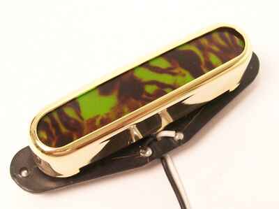 Telecaster Custom Pickup - Gold & Emerald Green Tortoise Shell    EZPZ PARTS