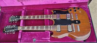 1970 Gibson EDS-1275 Double-Neck Walnut Electric Guitar w /  Original Case