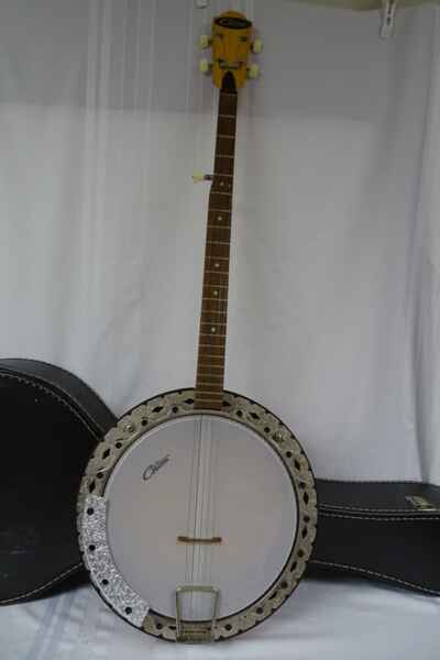 Contessa by Framus Vintage Five String Resonator Banjo West Germany w /  Hard Case