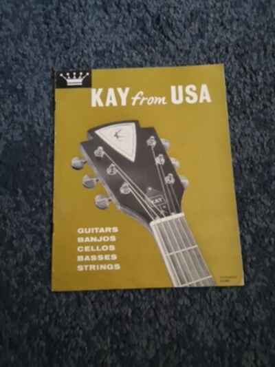 Vintage 1964 Kay USA UK Guitar catalogue Acoustic Electric Bass Cello RARE